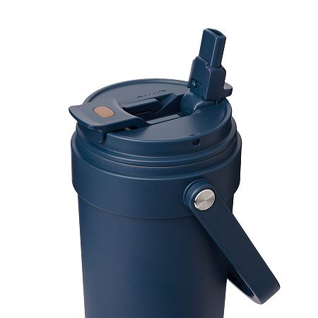 Термокружка вакуумная Solo, синяя