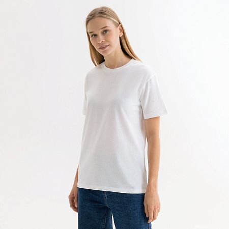 Футболка унисекс Крис (Kris), 150 гр., белая (теплого оттенка), размер M