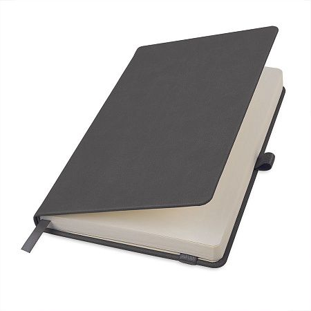 Ежедневник недатированный HAMILTON, A5, темно-серый, кремовый блок