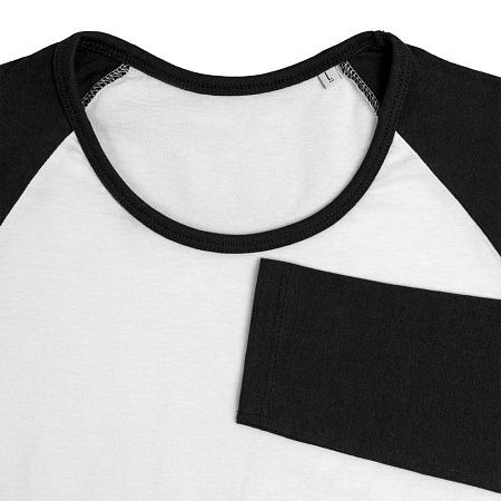 Футболка женская с длинным рукавом Milky Lsl, белая с темно-синим, размер S