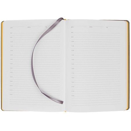 Ежедневник Spain Shall на заказ, недатированный, серый с желтым