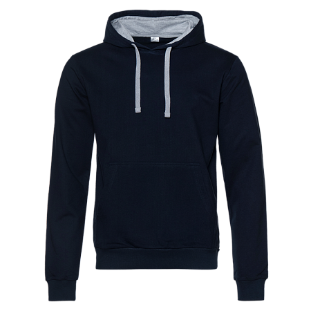 Худи унисекс STAN футер без начёса с контрастным капюшоном 260, 23, Тёмно-синий,  (46)  (44/XS)