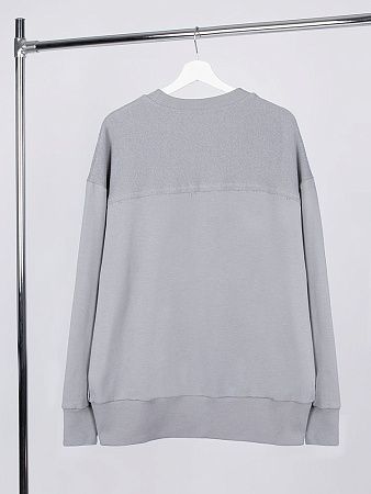 Свитшот оверсайз унисекс Vozduh, светло-серый, размер M/L