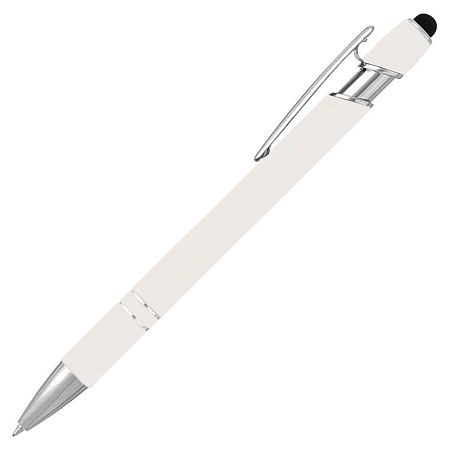 Ручка шариковая, Star Soft Touch Shiny Silver Requis, белая