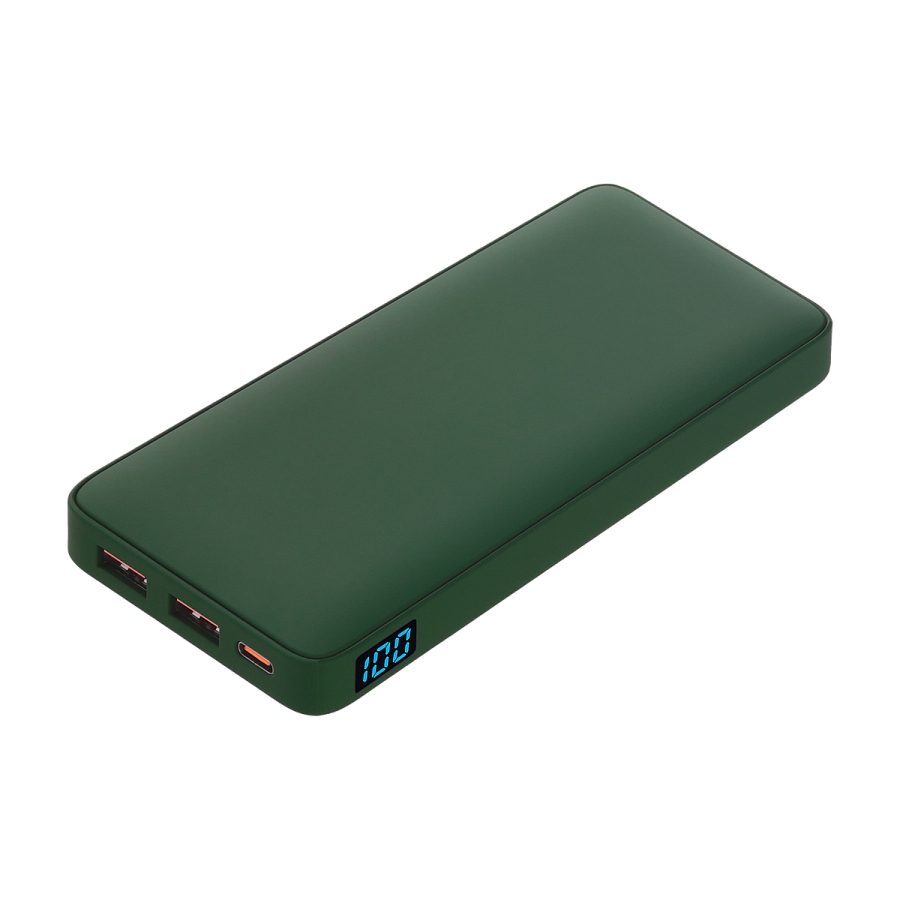 Внешний аккумулятор с подсветкой Анкор Плюс PD (Ancor PD Plus) 10000 mAh, зеленый