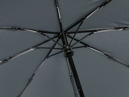 Зонт складной «Lumet» с куполом из переработанного пластика, автомат