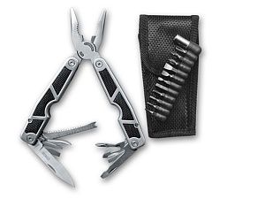 Мультитул, 10 функций, цвет: черный, серебристый
