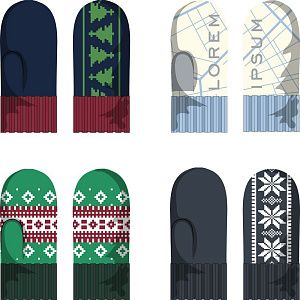 Варежки Joyful на заказ, акрил