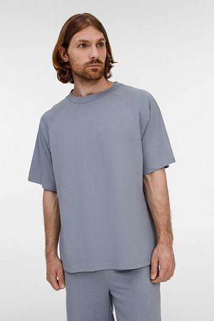 Футболка унисекс оверсайз T2, серая, размер XL/2XL