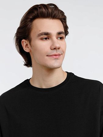 Футболка оверсайз унисекс City Sapiens, черная, размер S