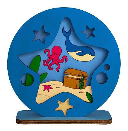 Набор 3Д раскраска: краски, подставка, кисть, скатерть, раскраски на выбор