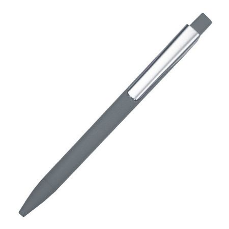 Ручка шариковая Master Soft, пластиковая Софт Тач, серая