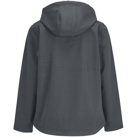 Куртка софтшелл с капюшоном женская Race Women, темно-серая, размер 3XL