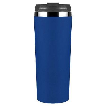 Термокружка KOMO SOFT 420мл. Темно-синяя с черной крышкой 6061.14