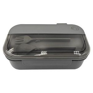 Герметичный контейнер для еды (ланч бокс)  BON VOYAGE, пластиковый, серый, 1100 мл.