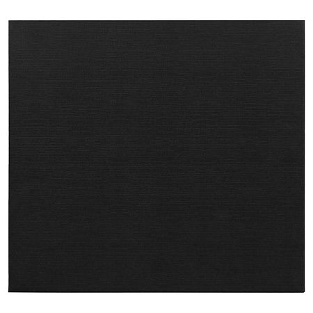 Подарочная коробка, размер 28,5х26,5х4 см, Solution Prestige Linen с магнитным клапаном, черная, с черным ложементом