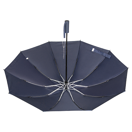 Зонт складной автоматический обратного сложения Forest Liverpool Reverse Safeclosing, диаметр 117 см, 10 панелей, с плавным закрытием, в подарочной коробке, темно-синий