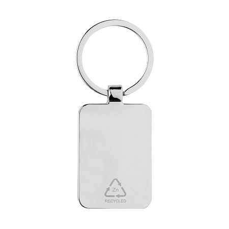 Брелок из переработанного цинка и бамбука с подвеской в виде прямоугольника RCS