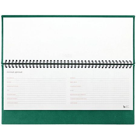 Планинг Sagrin, датированный, зеленый