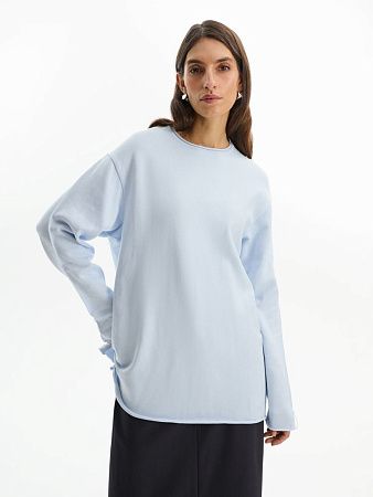 Лонгслив унисекс Siluetti Fuori, светло-голубой, размер L/XL