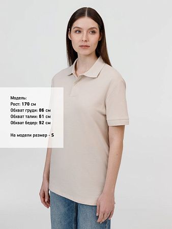 Рубашка поло унисекс Pacific, бежевая (льняная), размер XL