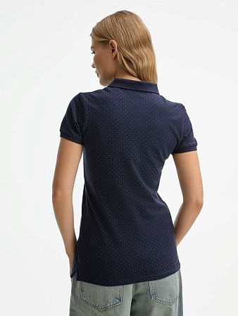 Рубашка поло женская Brandy Women, темно-синяя с белым, размер L