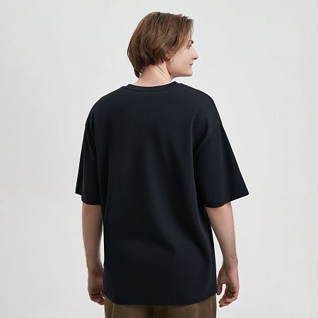 Футболка унисекс премиум AURA, 100% хлопок 200гр. черный, размер 3XL/4XL