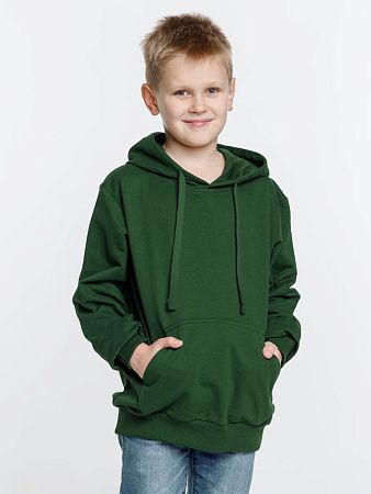 Худи детское Kirenga Kids 2.0, темно-зеленое, размер 14 лет (154-164 см)