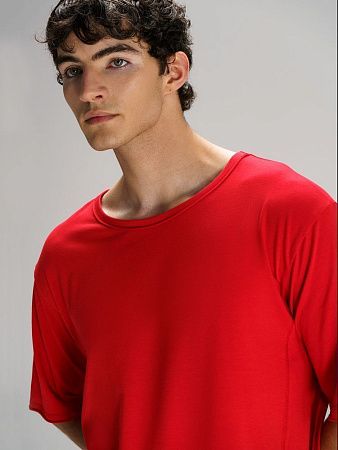 Футболка оверсайз унисекс Vozduh, красная, размер XL/2XL