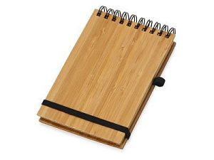 Блокнот «Kawasaki S» с обложкой из бамбука, цвет: натуральный