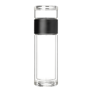 Бутылка стеклянная с двойными стенками Terso, черная