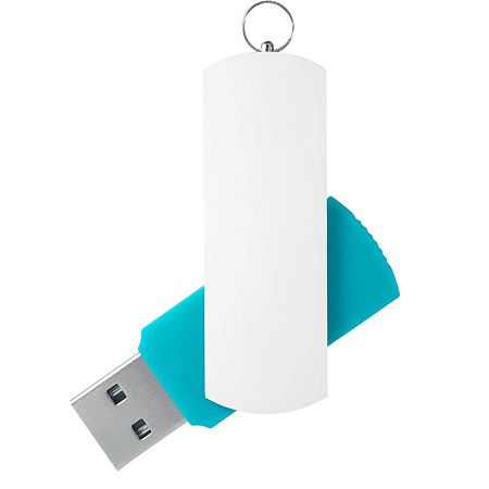 Флешка ELEGANCE COLOR Бирюзовая с белым 4026.16.07.8ГБ