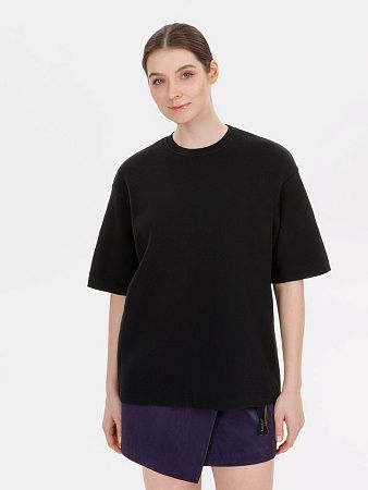 Джемпер с коротким рукавом Siluetti Volumica, черный, размер XS/S