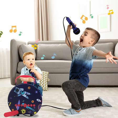 Караоке-колонка с микрофонами, детская