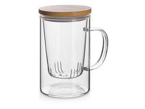 Стеклянная кружка с заварочной емкостью «Milfoil»