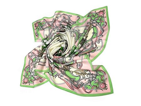 Набор: платок «Ландыши» и свеча «Весенние цветы»