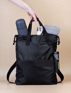 Сумка-рюкзак "Carry", серый с бирюзовым