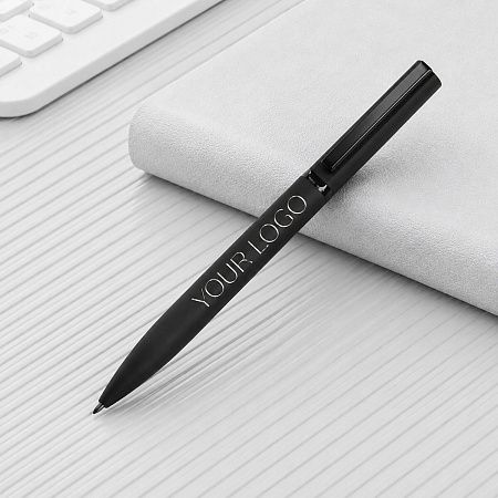 Ручка шариковая металлическая «Siegfried Silver» soft-touch с зеркальным слоем