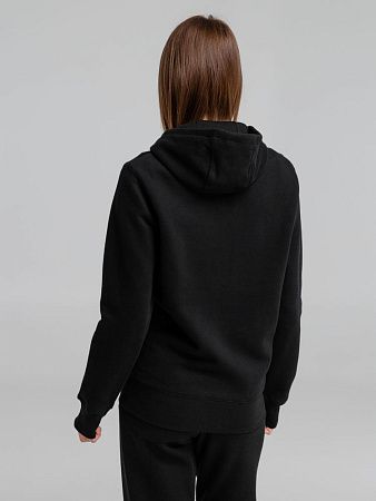 Толстовка на молнии с капюшоном унисекс King, черная, размер M