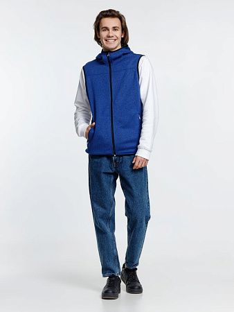 Жилет с капюшоном унисекс Gotland, синий, размер M