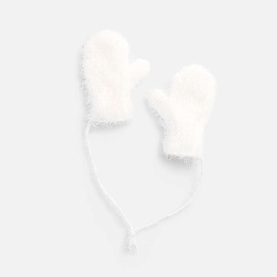 Подвеска на елку «Вьюжка», варежки, белая