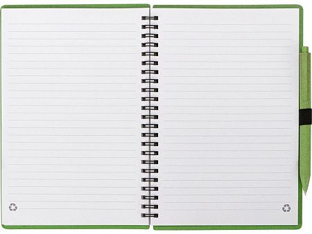 Блокнот А5 «Toledo M» с обложкой из пшеницы и пластика и шариковой ручкой