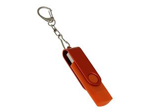 USB 3.0- флешка на 64 Гб с поворотным механизмом и дополнительным разъемом Type-C