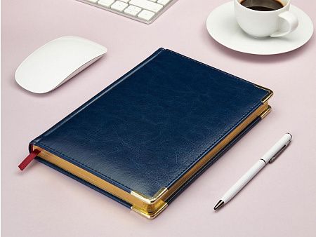 Ежедневник датированный А5 «Sidney Nebraska» на 2026 год, с золотым срезом и уголками