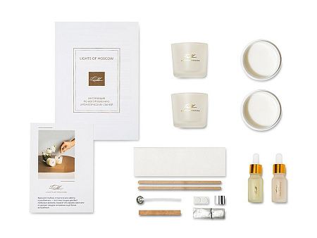 Набор для создания 2-х ароматических свечей: имбирный пряник, рождественская елка