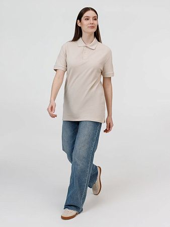 Рубашка поло унисекс Pacific, бежевая (льняная), размер XL