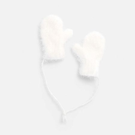 Подвеска на елку «Вьюжка», варежки, белая