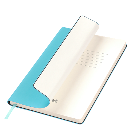 Ежедневник Spark недатированный, лазурный (без упаковки, без стикера, с серой подложкой)