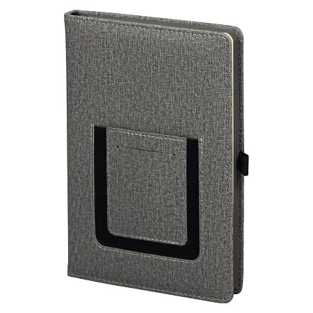Ежедневник  Smart Wallet Cambric  A5, серый, недатированный, в твердой обложке с поролоном