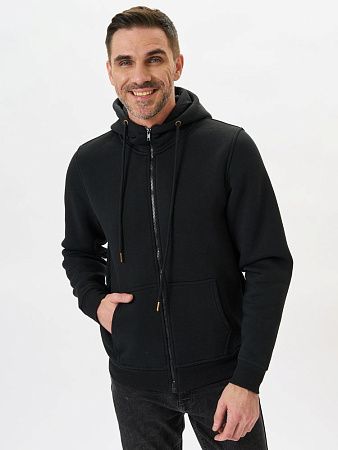 Худи на молнии Premium Heavy, черное, размер S